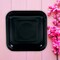 24 Count Black Square Paper Dessert Plates for Graduation Party Birthday Elegant Events 7"
